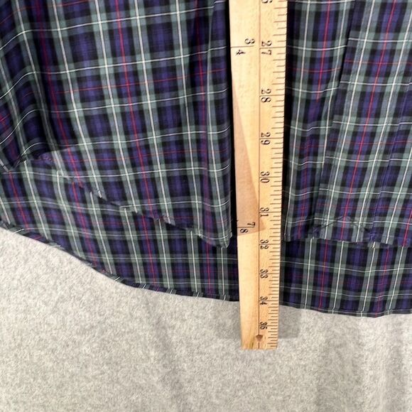 Ralph Lauren Yarmouth Shirt Mens Size 16-33 Long Sleeve Button Front Blue Plaid - Picture 6 of 12